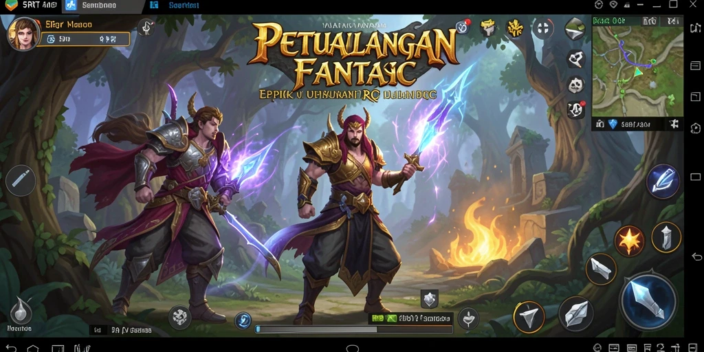 Tampilan gameplay RPG yang mendebarkan di dalam 5RT.