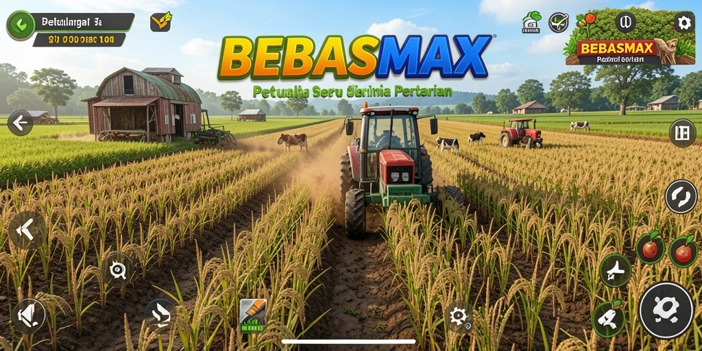 Tampilan gameplay seru di dunia pertanian BEBASMAX.
