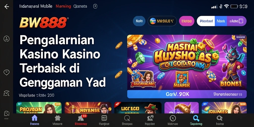 Screenshot utama BW888 menampilkan aksi seru permainan Kasino.