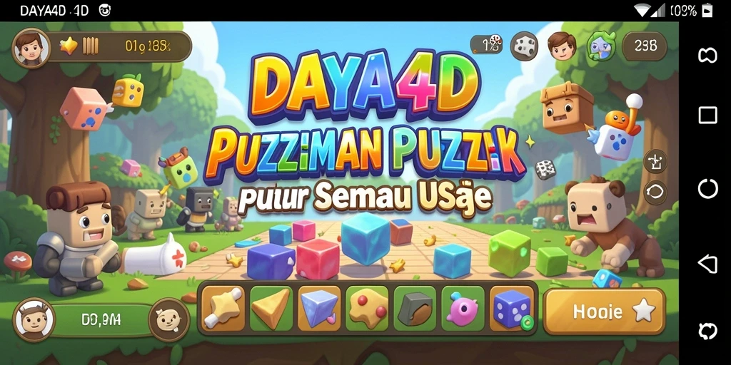 Tampilan gameplay <strong>DAYA4D</strong> yang penuh warna dan menantang.