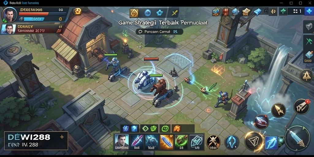 Tampilan gameplay DEWI288 yang intens dan strategis.