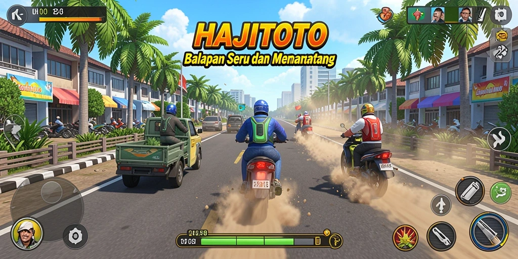 Gameplay seru dalam balapan cepat HAJITOTO.
