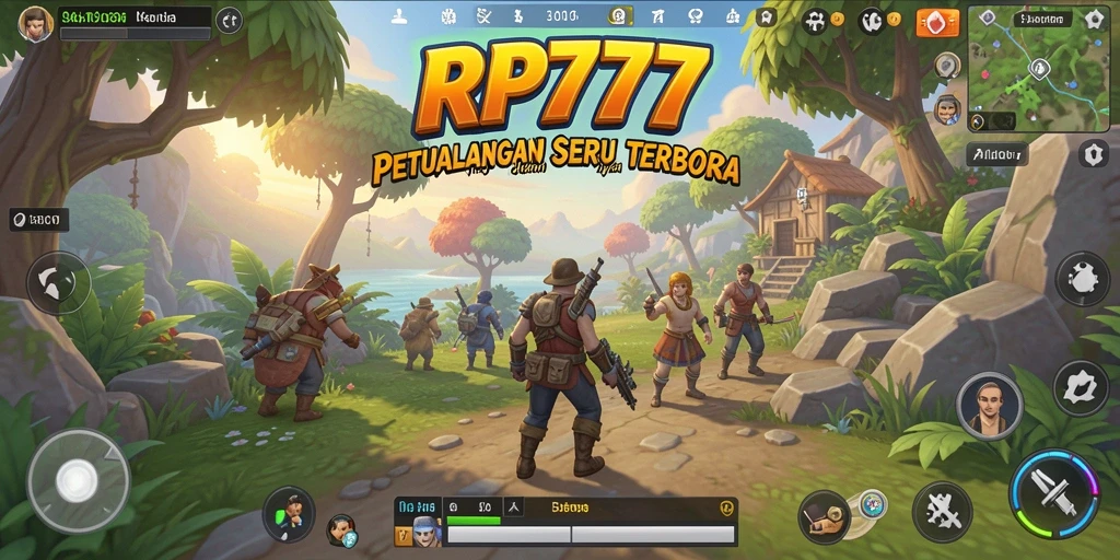 Screenshot menarik dari gameplay RP777 yang menampilkan eksplorasi dunia terbuka.