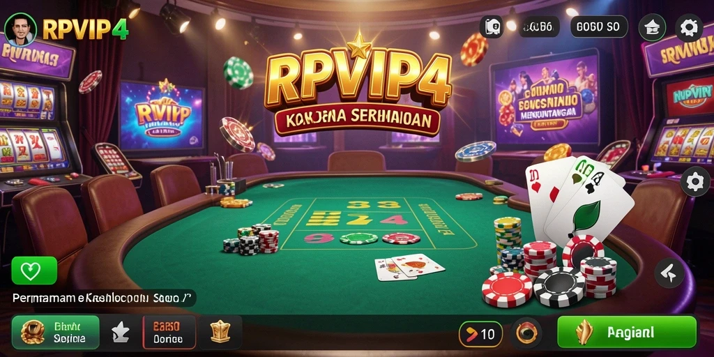 Tampilan gameplay seru di RPVIP4 dengan berbagai permainan Kasino.