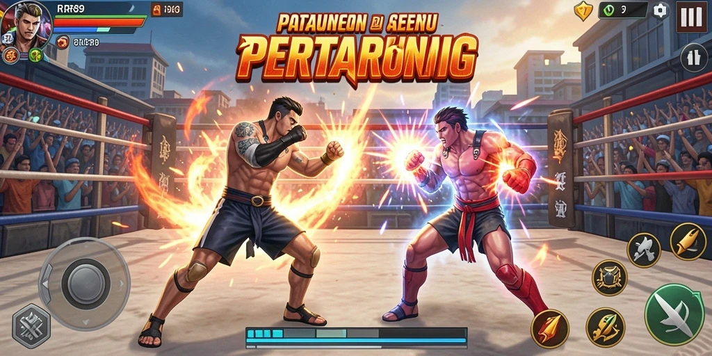 Tampak gameplay mendebarkan dari RR89 dengan aksi pertarungan yang intens.