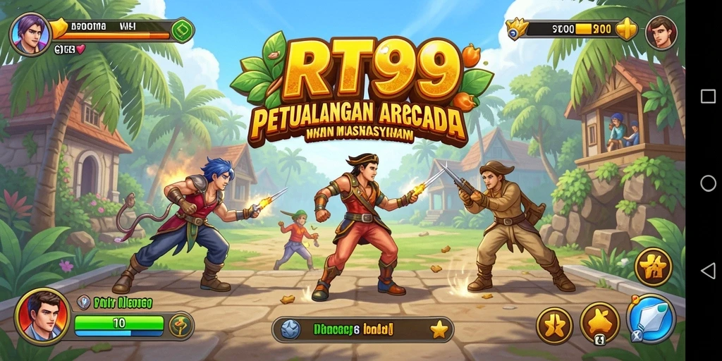 Screenshot RT99 menampilkan gameplay Arcade yang seru dan menegangkan.