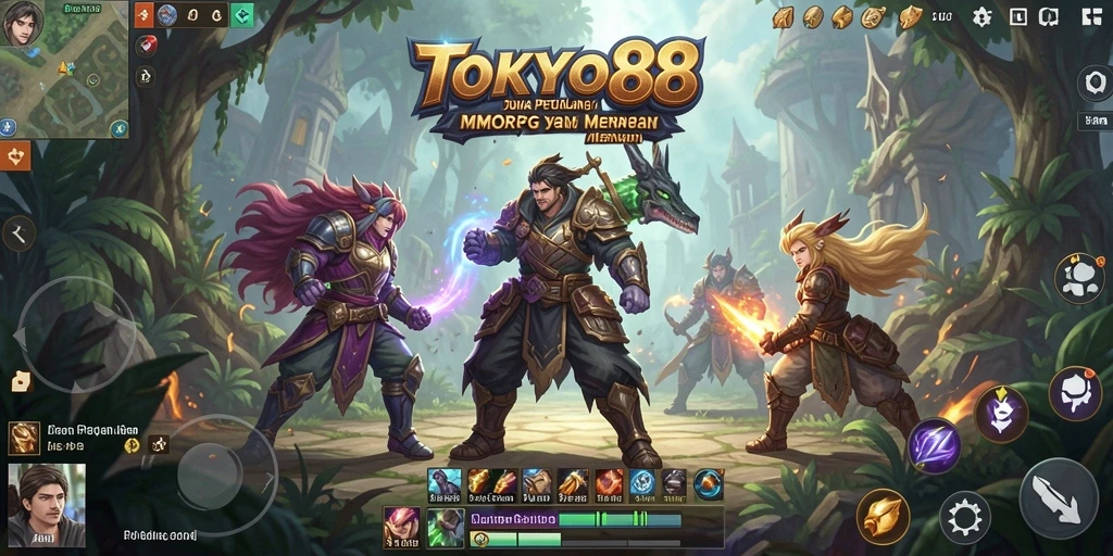 Screenshot utama TOKYO88 menampilkan aksi seru dalam dunia MMORPG.